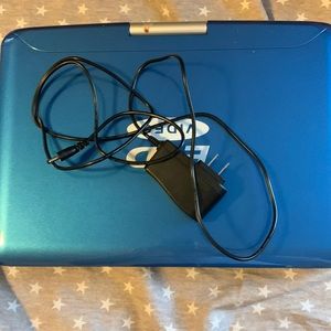Blue Portavle DVD Player. Comes with charger